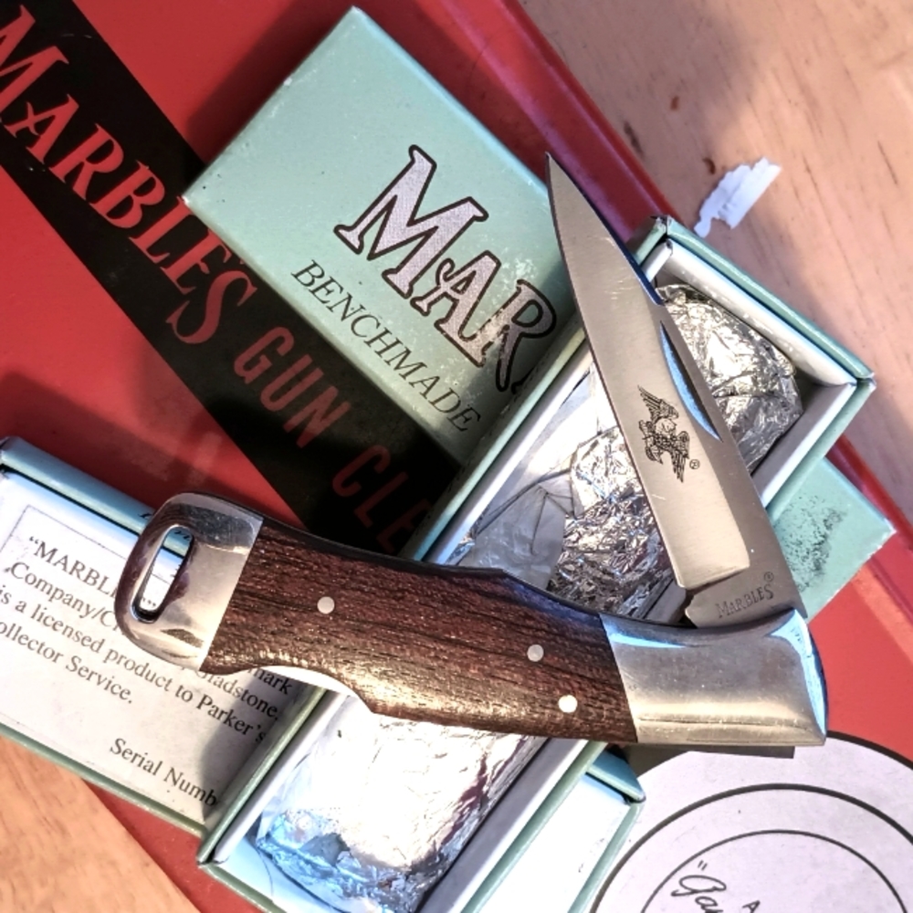 Vintage Benchmade MARBLES lock back knife Ltd Ed. PATRIOT EAGLE by Tak Fakuta